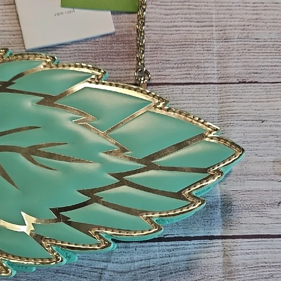 NWT Kate Spade Green Leaf Shape Crossbody Bag - Picture 3 of 10
